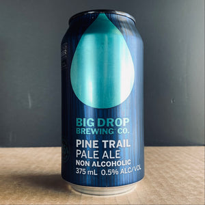 A can of Big Drop Brewing, Pine Trail Pale Ale Alc-Free Beer from My Beer Dealer.