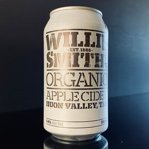A can of Willie Smith's, Organic Apple Cider, 355ml from My Beer Dealer.