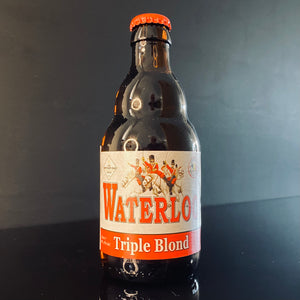 A bottle of Waterloo Brewery Mont-St-Jean, Waterloo Triple Blonde, 330ml from My Beer Dealer. 