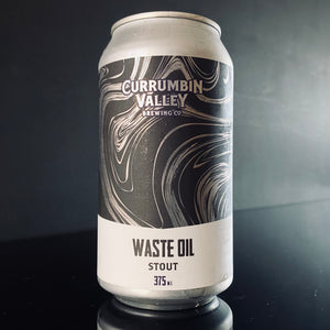 A can of Currumbin Valley Brewing Co., Waste Oil, 375ml from My Beer Dealer.