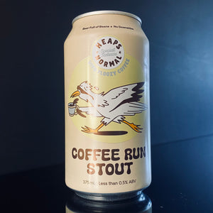 A can of Heaps Normal, Coffee Run Stout Alc-Free, 375ml from My Beer Dealer