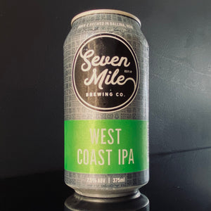 A can of Seven Mile Brewing Co., West Coast IPA, 375ml from My Beer Dealer.