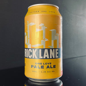 A can of Brick Lane, One Love Pale Ale, 355ml from My Beer Dealer.