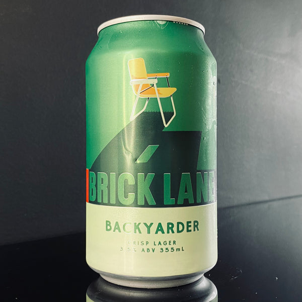 A can of Brick Lane, Backyarder, 355ml from My Beer Dealer.