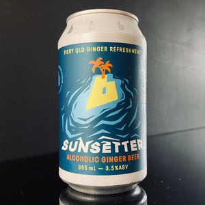 A can of Brick Lane Brewing Co., Sunsetter 3.5% Low-Alcoholic Ginger Beer, 355ml from My Beer Dealer.