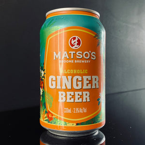 A can of Matso's, Ginger Beer, 330ml from My Beer Dealer.