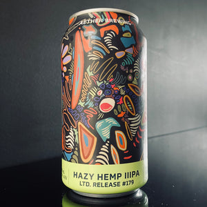 A can of Aether Brewing, Hazy Hemp IIIPA LTD. Release #179, 375ml from My Beer Dealer.