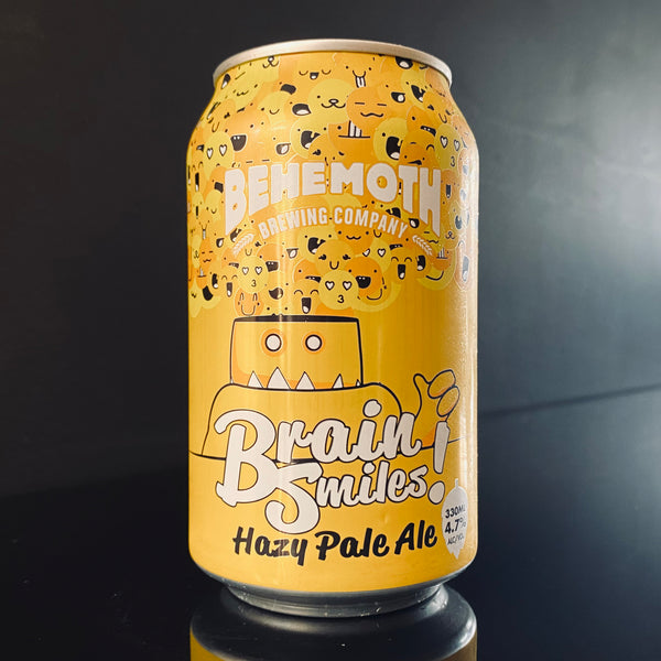 A can of Behemoth Brewing Company, Brain Smiles! Hazy Pale Ale, 330ml from My Beer Dealer.