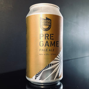 A can of Deeds Brewing, Pre Game Pale Ale, 375ml from My Beer Dealer.