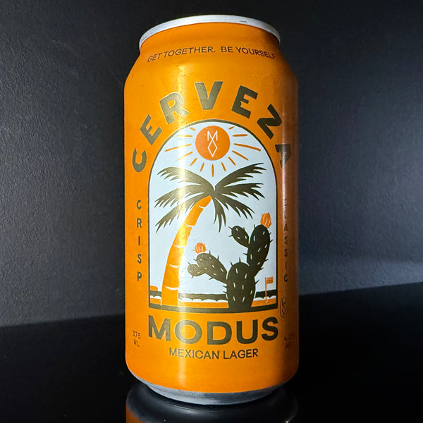 A can of Modus, Cerveza: Mexican Lager, 375ml from My Beer Dealer.