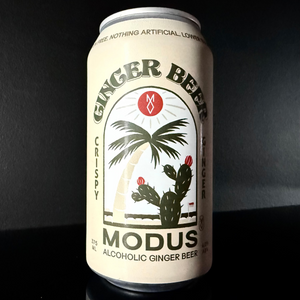 A can of Modus Brewing, Ginger Beer from My Beer Dealer on a dark background.