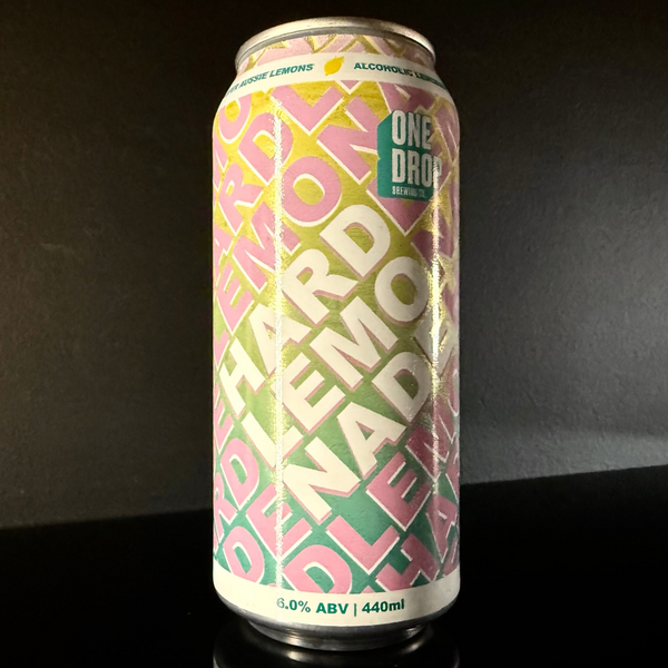A can of One Drop Brewing Co., Alcoholic Hard Lemonade, 440ml from My Beer Dealer.