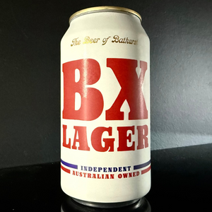 A can of Reckless, BX Lager, 375ml on a dark background from My Beer Dealer.