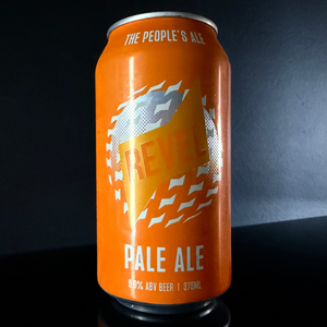 A can of Revel Brewing Co, Pale Ale, 375ml on a dark background from My Beer Dealer.
