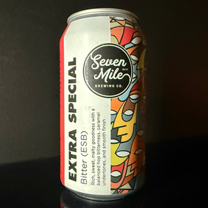 A can of Seven Mile Brewing Co. ESB from My Beer Dealer.