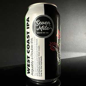 A can of Seven Mile Brewing Co., West Coast IPA, 375ml from My Beer Dealer.