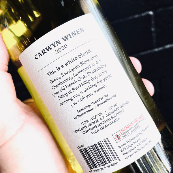 Carwyn Wines, White, 750ml