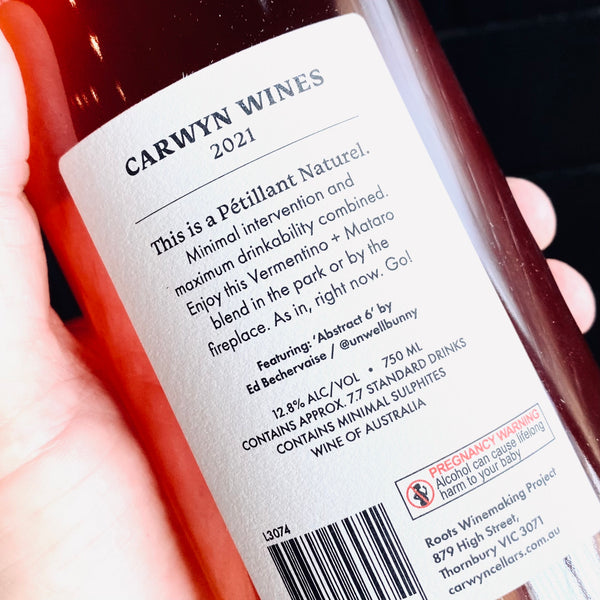 Carwyn Wines, Pet Nat, 750ml