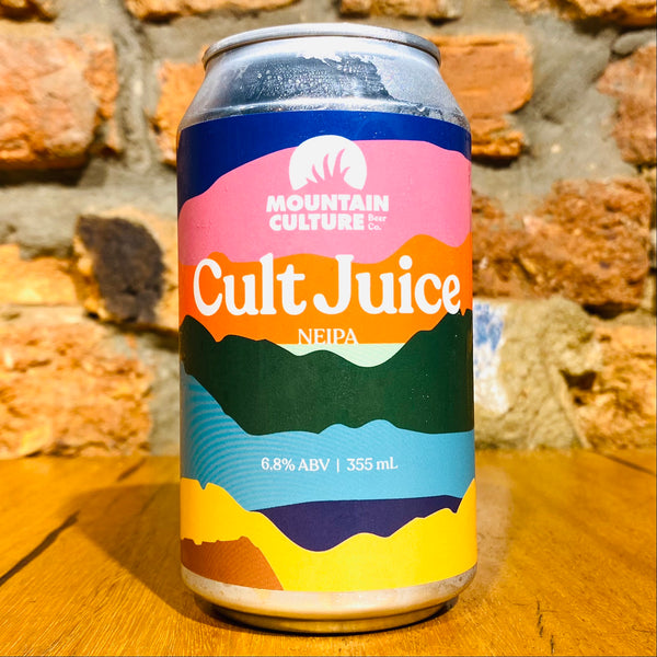 A can of Mountain Culture, Cult Juice, 355ml
