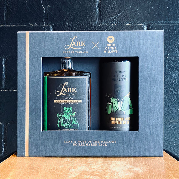 Lark Distilling, Wolf Release IV Single Malt Whisky x Lark BA Imperial JSP IV, Gift Pack