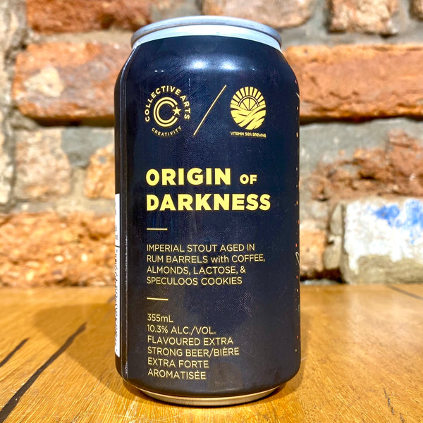 Collective Arts, Origin of Darkness: Imperial Stout w/ Coffee, Almonds, Lactose & Speculoos Cookies (Vitaman Sea Collab), 355ml