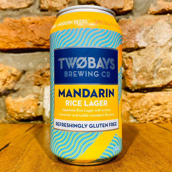TWOBAYS Brewing Co., Mandarin Rice Lager, 375ml