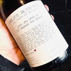 Back label of a bottle of Charlotte Dalton, Love You Love Me Semillon