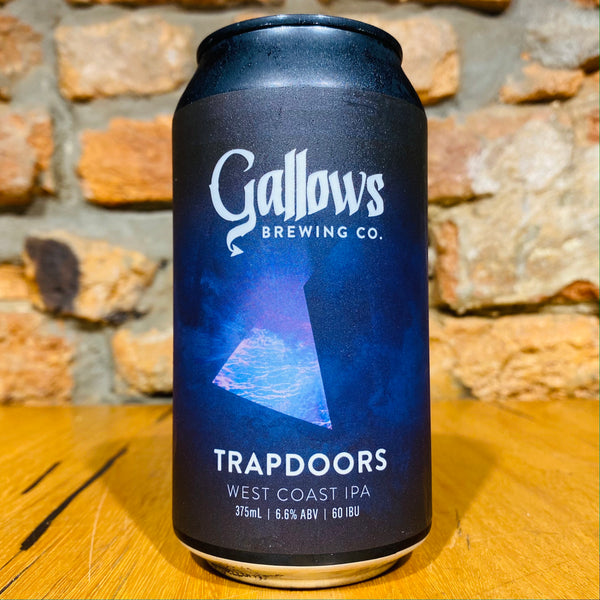 A can of Gallows Brewing Co., Trapdoors WCIPA, 375ml