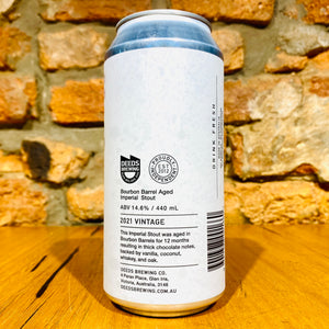 The back of a can of Deeds Brewing, Once More Into the Fray 2021, 440ml