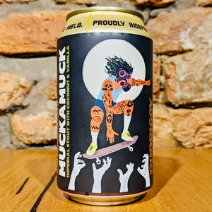 Front view of a can of Bodriggy Brewing Co., MuckaMuck Imperial Stout