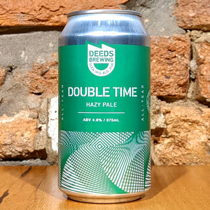 A can of Deeds Brewing, Double Time, 375ml