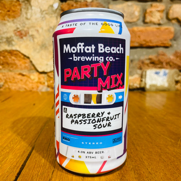Moffat Beach Brewing Co., Party Mix Raspberry & Passionfruit Sour, 375ml