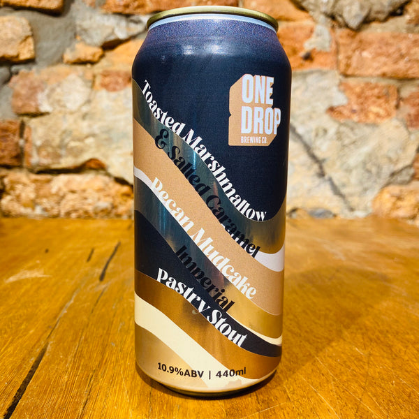 One Drop Brewing Co., Toasted Marshmallow & Salted Caramel Pecan Mudcake Nitro Imperial Pastry Stout, 440ml